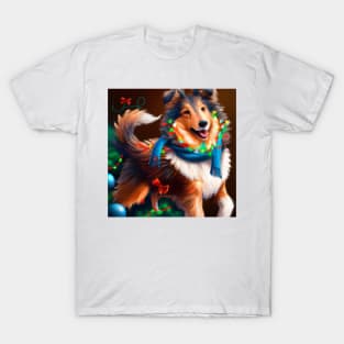 Cute Sheltie Drawing T-Shirt